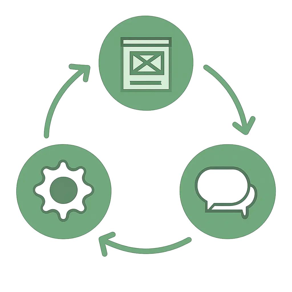 Итерационный цикл работы с идеями Визуализация итерационного цикла прототипирования и тестирования идей