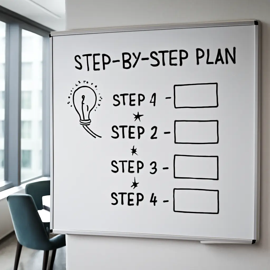 План действий Пошаговый план на доске
