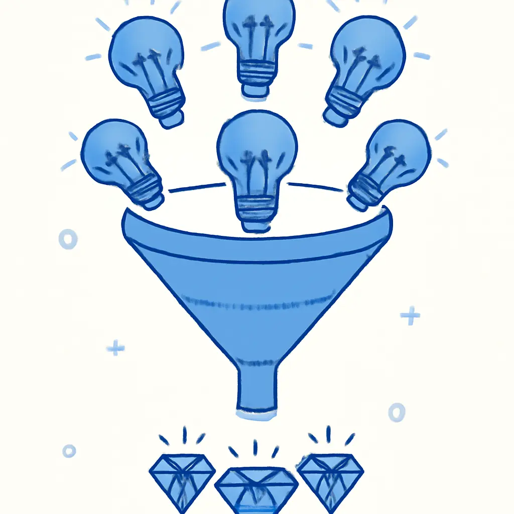 Система работы с идеями Схема системного процесса работы с идеями от фиксации до внедрения