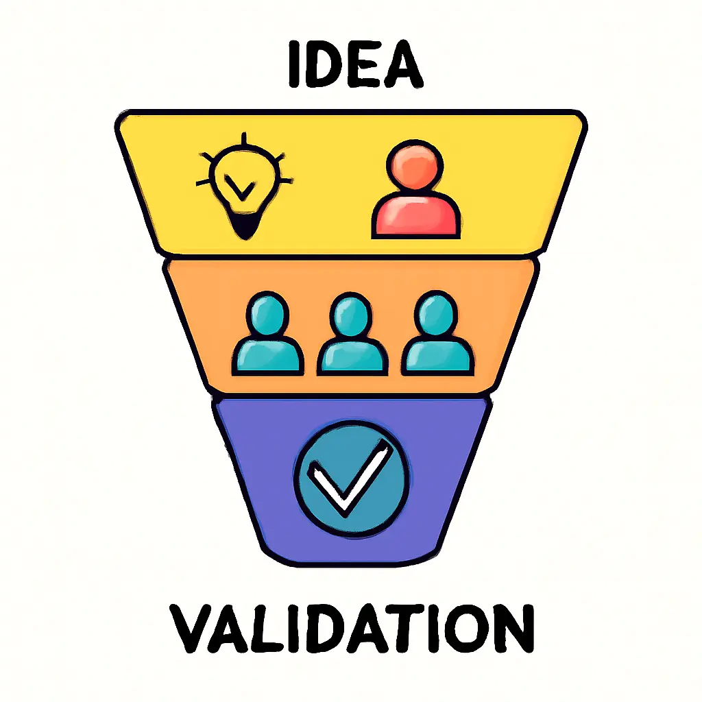 Воронка тестирования гипотез Воронка от идеи к валидации